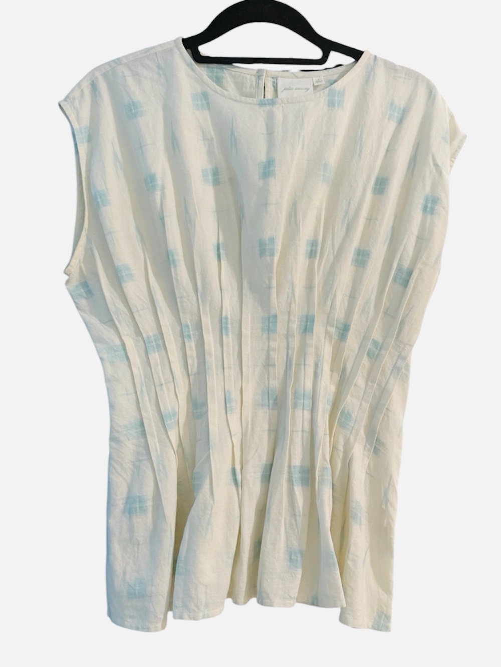 Julia Amory Ava Top in Ikat Blue, Size Small